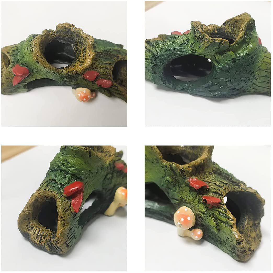Vinyl Etchings Aquarium Decoration House Tree Trunk Resin Hollow Hideout House with Artificial Moss Animals & Pet Supplies > Pet Supplies > Fish Supplies > Aquarium Decor Vinyl Etchings