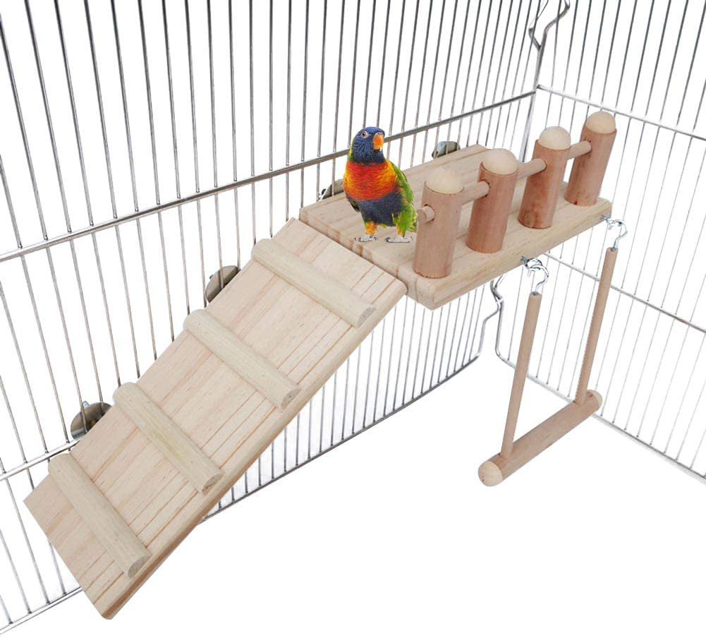 Wooden Hamster Platform Toy Chinchilla Activity Playground Stand Ladde –  KOL PET