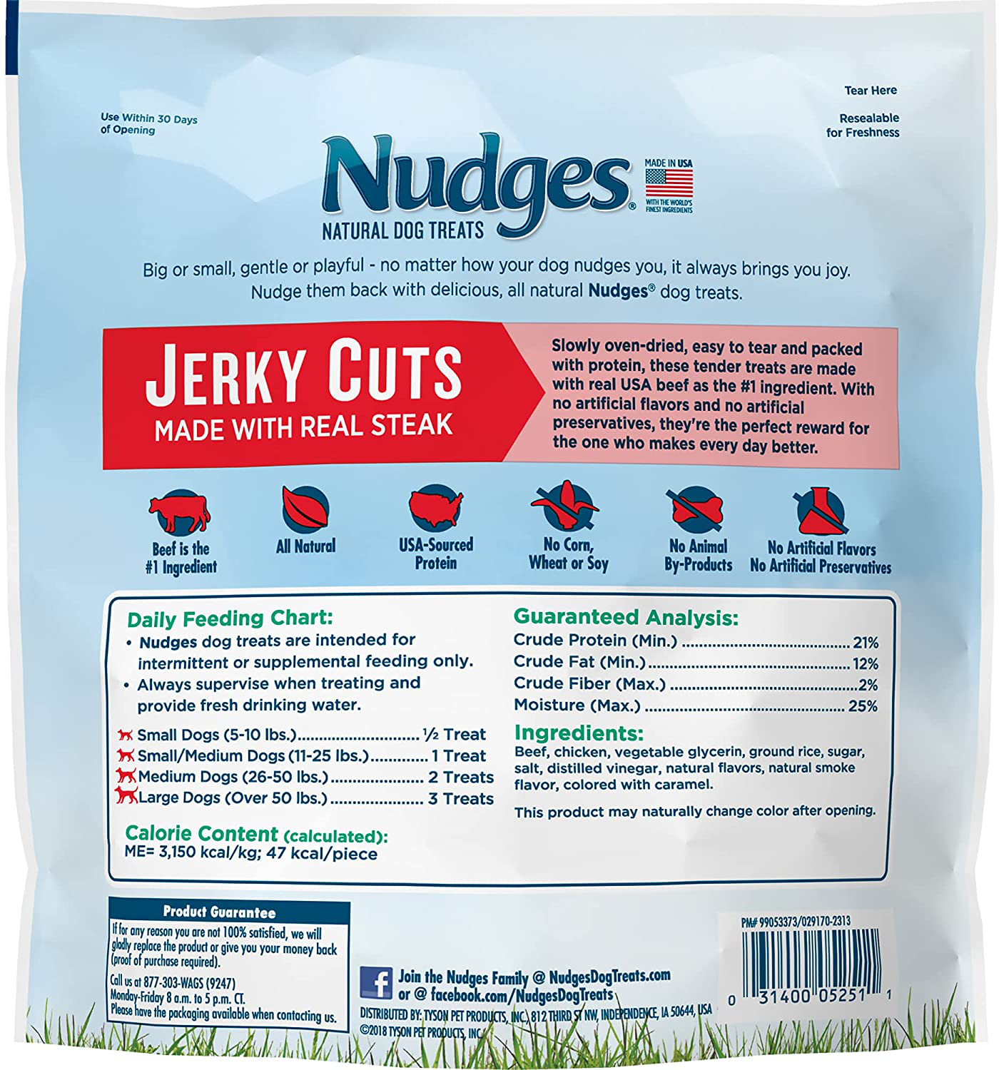 Nudges Natural Dog Treats Jerky Cuts Made with Real Steak Animals & Pet Supplies > Pet Supplies > Dog Supplies > Dog Treats Nudges