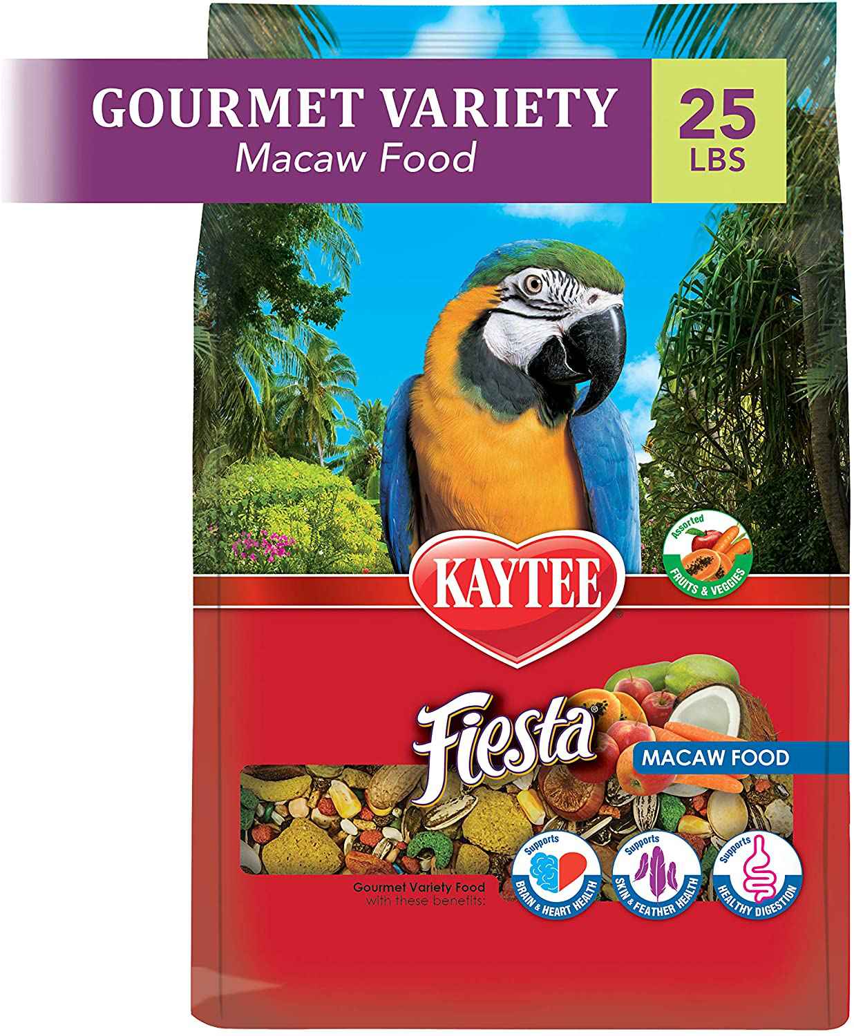 Kaytee Fiesta Macaw Bird Food Animals & Pet Supplies > Pet Supplies > Bird Supplies > Bird Treats Kaytee 25 Pound (Pack of 1)