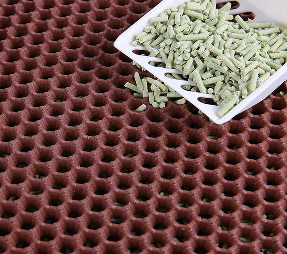 JIA.L Cat Litter Mat Kitty Litter Trapping Mat Honeycomb Mats Waterproof Double Layer anti Tracking Kitty Mats Catcher Litter Tray Box Rug Carpet Animals & Pet Supplies > Pet Supplies > Cat Supplies > Cat Litter Box Mats JIA.L