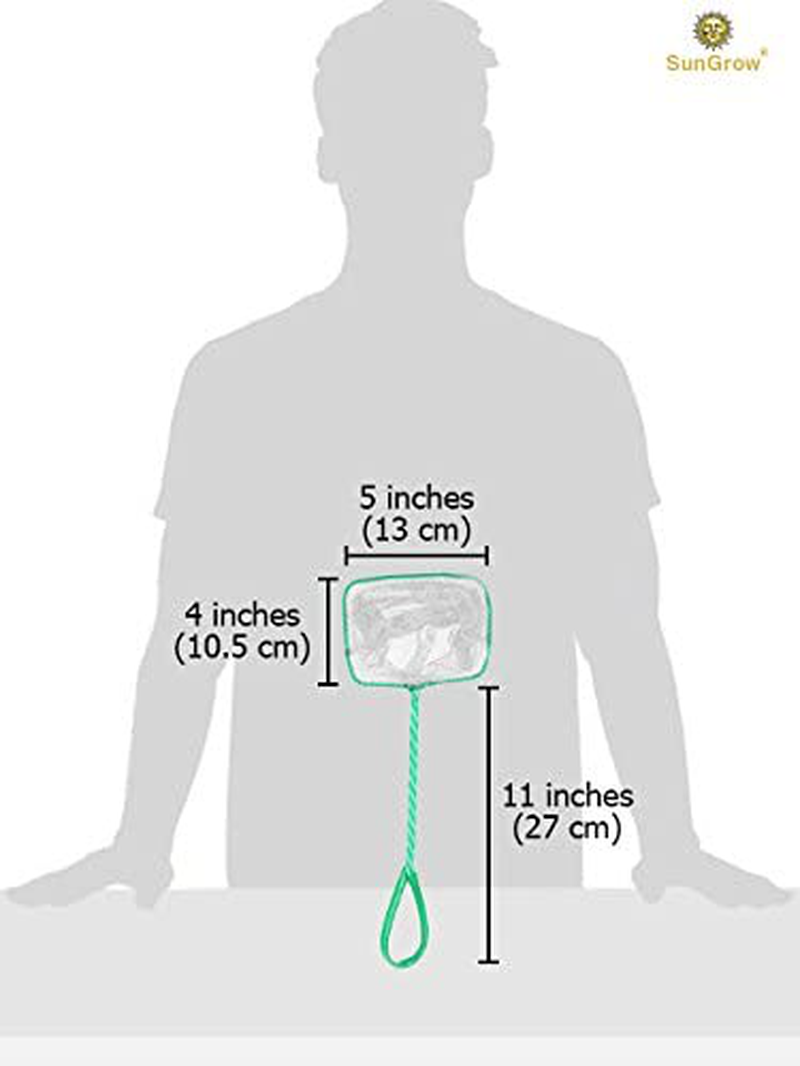 Sungrow Betta Net, 5X4 Inches with 11 Inches Handle, Extra Soft Nylon Net, Easy Routine Tank Maintenance, Random Color Animals & Pet Supplies > Pet Supplies > Fish Supplies > Aquarium Fish Nets SunGrow