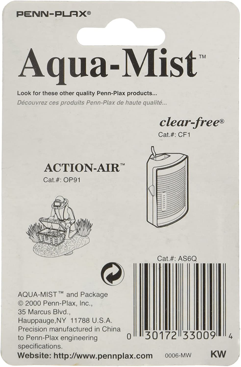 Penn-Plax AS6Q 4-Pack Aqua Mist Air Stone Cylinder Aerator for Fish Tank | Easy to Install to Your Pump | Aerates Your Tank, 7/16" Single 4-Pack Animals & Pet Supplies > Pet Supplies > Fish Supplies > Aquarium Air Stones & Diffusers Penn-Plax
