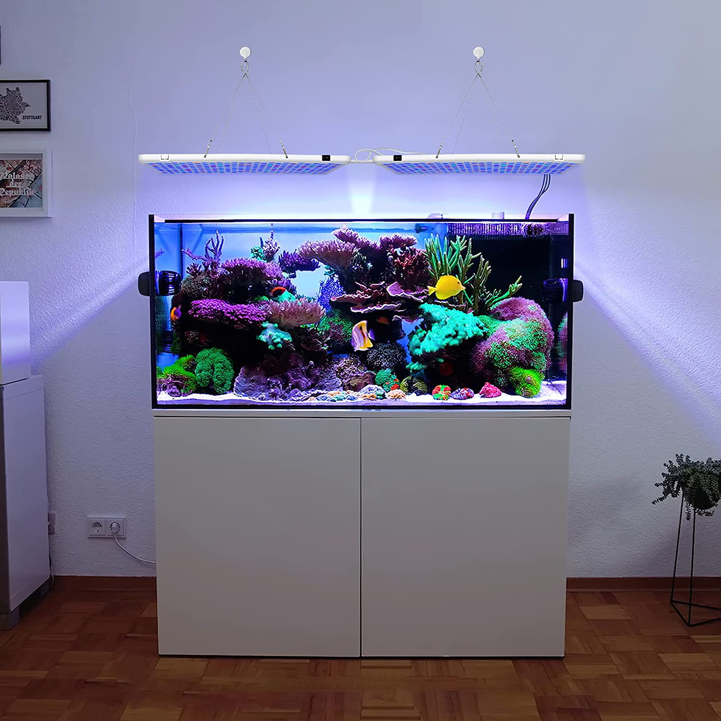 Updated Aquarium Light with Remote Control, 300W Dimmable LED Coral Reef Light 2Pcs for Saltwater Freshwater Fish Tanks with 24 Hours Segment Free Timer Function Animals & Pet Supplies > Pet Supplies > Fish Supplies > Aquarium Lighting Relassy