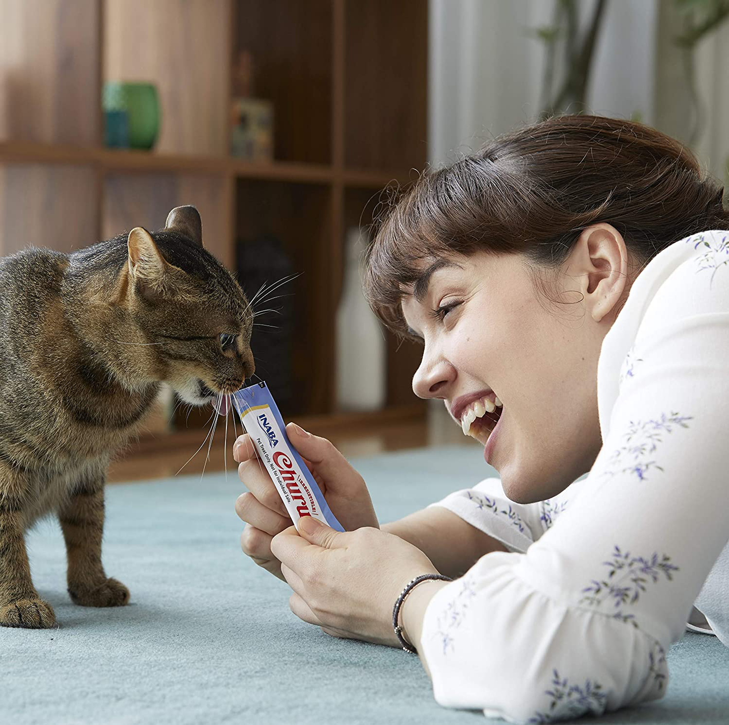 INABA Churu Lickable Purée Wet Treat for Cats | Playful Hand Feed or as Food Topper | Grain Free, Preservative Free, with Added Vitamin E and Green Tea | 50 Tube Tuna Variety Pack Animals & Pet Supplies > Pet Supplies > Cat Supplies > Cat Treats INABA