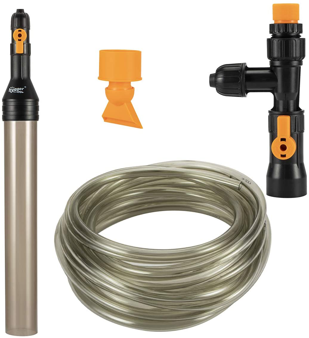 Hygger Bucket-Free Aquarium Water Change Kit Fish Tank Auto Siphon Pump Gravel Cleaner Tube with Long Hose Water Changer Maintenance Tool Animals & Pet Supplies > Pet Supplies > Fish Supplies > Aquarium Cleaning Supplies hygger 33-FT