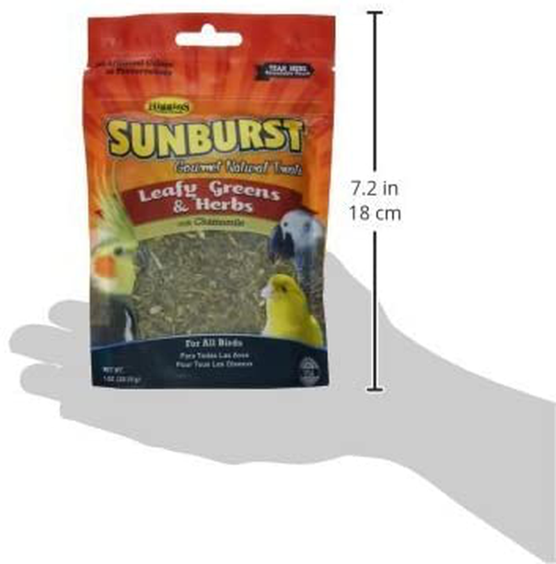 Higgins Sunburst Leafy Greens & Herbs Gourmet Treats for All Birds (2 Pack) Animals & Pet Supplies > Pet Supplies > Bird Supplies > Bird Treats Higgins