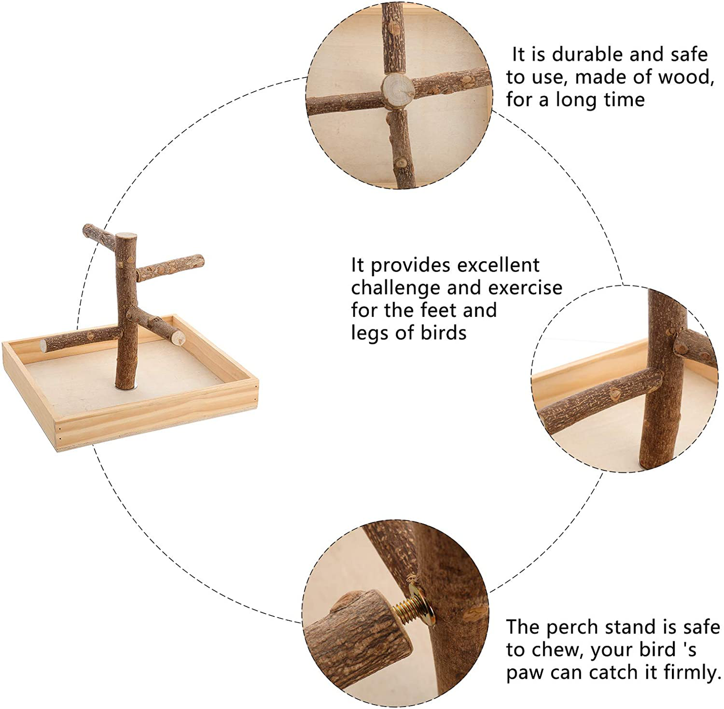 Scicalife Bird Perch Stand Portable Tabletop Training Playground Play Gym Bird Cage Toyaquarium Pipe Fittings Animals & Pet Supplies > Pet Supplies > Bird Supplies > Bird Gyms & Playstands Scicalife