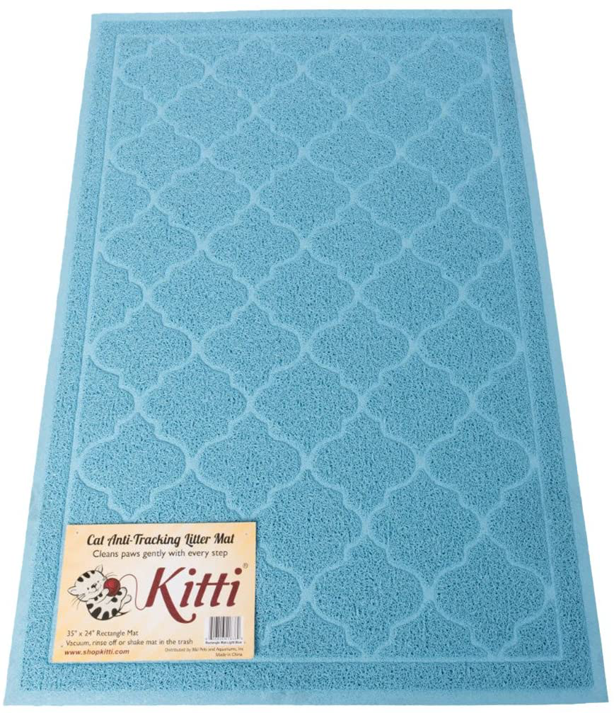 Kitti Cat Litter anti Tracking Mats, Blue Animals & Pet Supplies > Pet Supplies > Cat Supplies > Cat Litter Box Mats Kitti