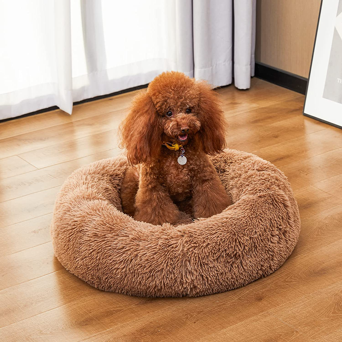 BEAUTYHB Calming Dog Bed, anti Anxiety round Fluffy Dog and Cat Sofa, Original Calming Dog Bed for Small Medium Large Pets, Warm and Washable Dog and Cat Bed Animals & Pet Supplies > Pet Supplies > Cat Supplies > Cat Beds BEAUTYHB