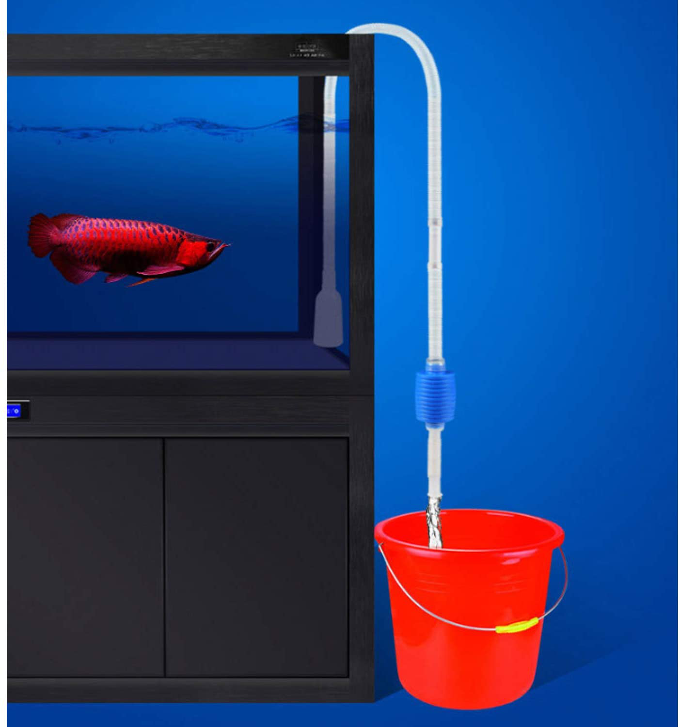 Semetall Aquarium Gravel Cleaner Kit 67" Total Length Manual Fish Tank Water Changer Sand Washer Fish Tank Aquarium Cleaning Tool for Water Change and Filter Gravel Cleaning (Blue) Animals & Pet Supplies > Pet Supplies > Fish Supplies > Aquarium Cleaning Supplies Semetall