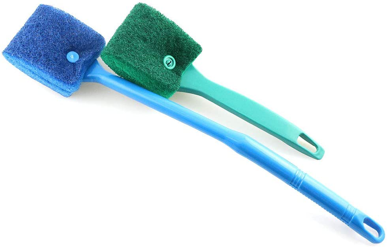 LQ Industrial 2PCS Fish Tank Cleaning Brush 2 Colors Aquarium Fish Tank Double Sided Cleaning Sponge Brush Animals & Pet Supplies > Pet Supplies > Fish Supplies > Aquarium Cleaning Supplies LQ Industrial