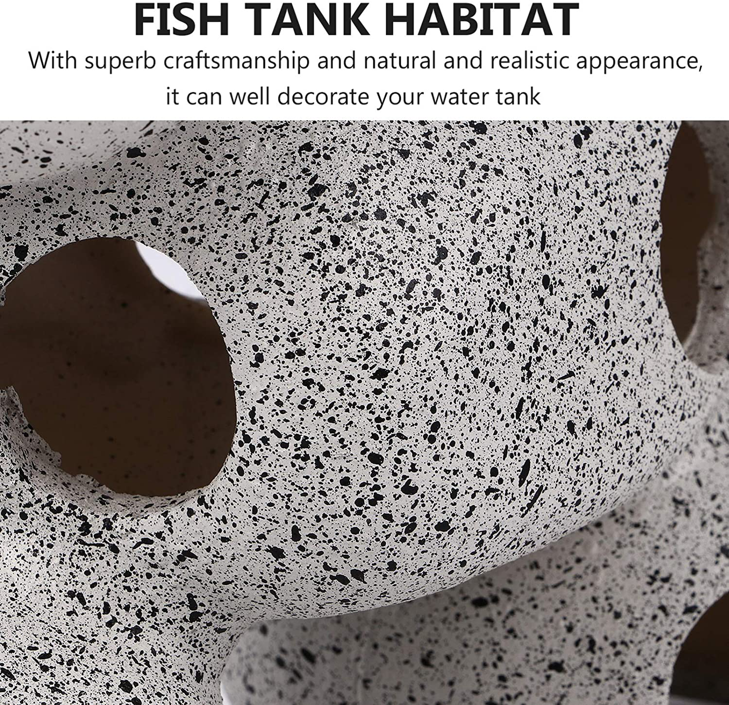 Balacoo Aquarium Stone Cave Small Fish Hideout Cave Resin Rock Hideaway Fish Tank Breeding House Fish Tank Layout Decor for Fish Tank Aquarium Landscape Decor Animals & Pet Supplies > Pet Supplies > Fish Supplies > Aquarium Decor balacoo