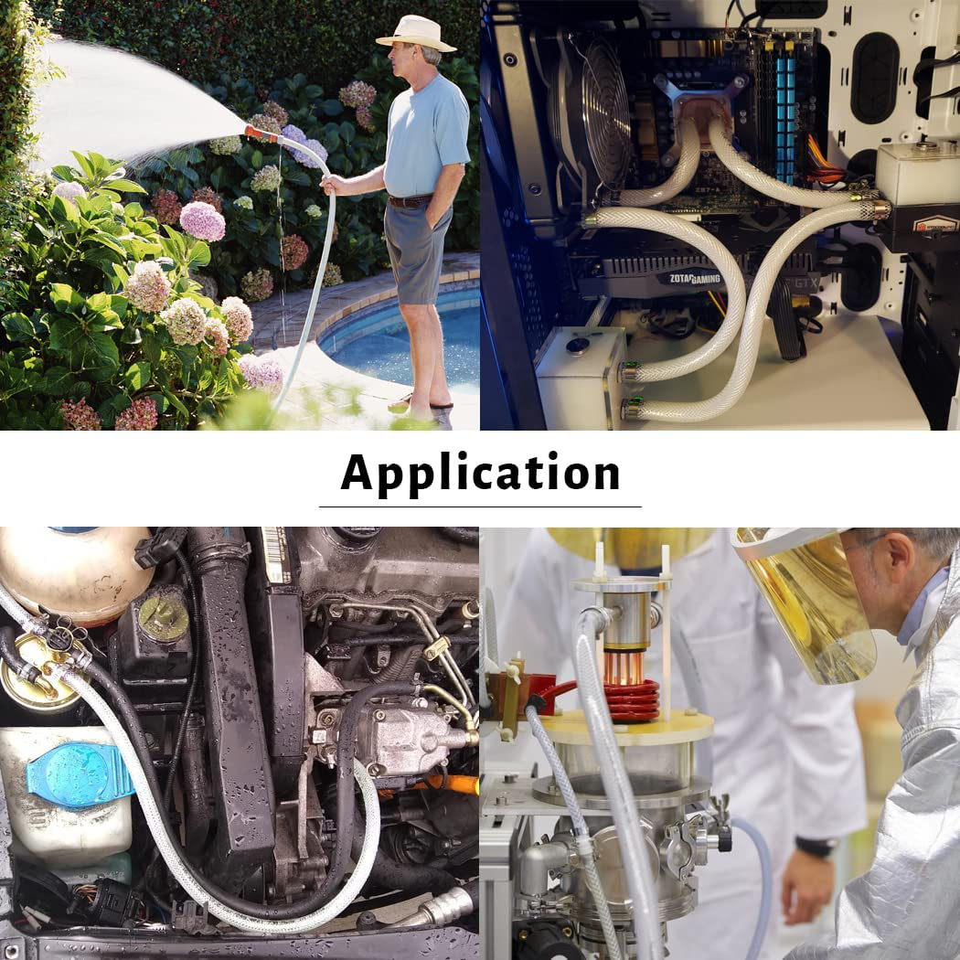 DAVCO 3/4" ID × 1" OD - 25 Ft Clear Braided Plastic Vinyl Tubing Flexible High Pressure Reinforced PVC Hose Animals & Pet Supplies > Pet Supplies > Fish Supplies > Aquarium & Pond Tubing DAVCO