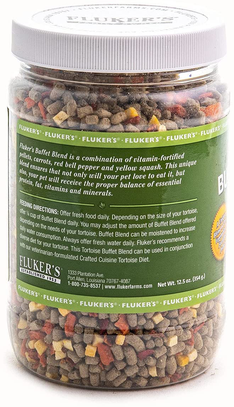 Flukers Buffet Blend Tortoise Food Animals & Pet Supplies > Pet Supplies > Reptile & Amphibian Supplies > Reptile & Amphibian Food Fluker's