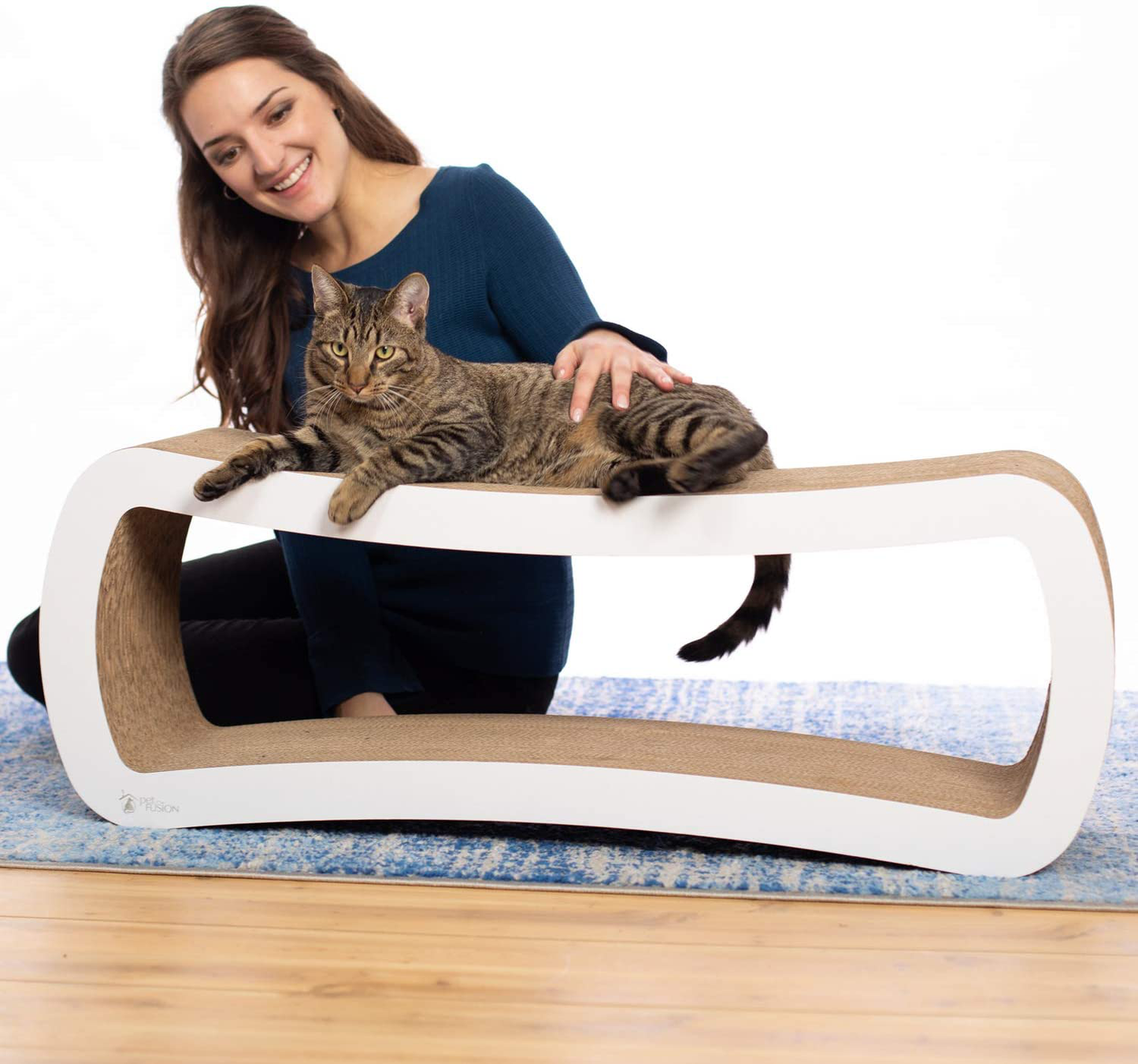Petfusion Jumbo Cat Scratcher Lounge (99X28X36 CM). [Superior Cardboard & Construction, Significantly Outlasts Cheaper Alternatives] Animals & Pet Supplies > Pet Supplies > Cat Supplies > Cat Furniture PetFusion   