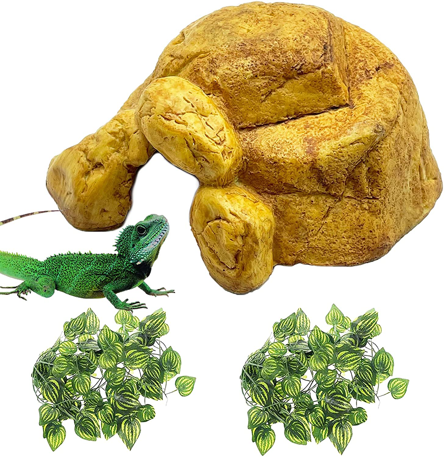 Hamiledyi Lizard Cave Reptile Escaping Hide Habitat Decor Resin Rock Hideaway for Terrarium Aquarium Gecko Spiders Snakes Frogs Tortoise Reptile Amphibian Fish Other Small Animals 3 Pcs Animals & Pet Supplies > Pet Supplies > Reptile & Amphibian Supplies > Reptile & Amphibian Habitats Hamiledyi D(5.5*2.7in)