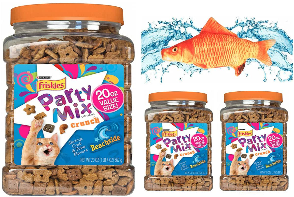 Kitti Multi Pack Bundle Including (1) 7.5" Triple Strength Catnip Toy and Friskies Party Mix Crunchy Cat Treats. (3Pk) 20Oz Canisters. Animals & Pet Supplies > Pet Supplies > Cat Supplies > Cat Treats Kitti 3pk - Beachside