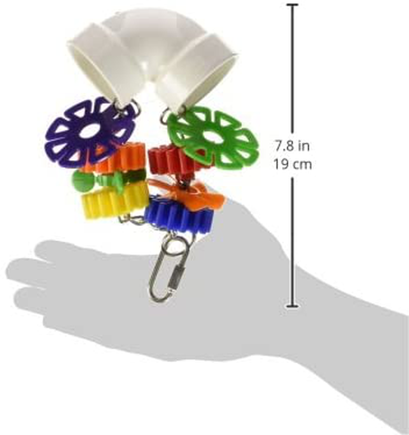 Super Bird Creations SB751 PVC Forager Bird Toy with Colorful Birds & Flowers, Large Size, 3” X 5” X 8” Animals & Pet Supplies > Pet Supplies > Bird Supplies > Bird Toys Super Bird Creations