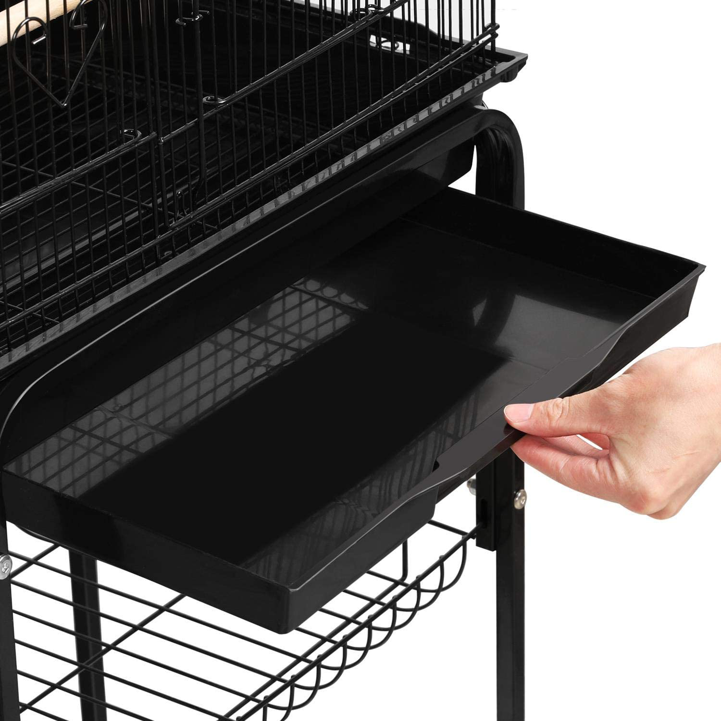 Topeakmart Open Play Top Large Parakeet Bird Cage for Small Birds Parrots Budgies Finches Canaries Lovebirds Metal Bird Cage with Rolling Stand Animals & Pet Supplies > Pet Supplies > Bird Supplies > Bird Cages & Stands Topeakmart