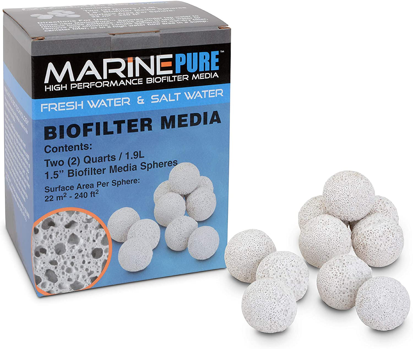 Cermedia Marinepure 1.5-Inch Sphere Bio-Filter Media for Marine and Freshwater Aquariums, 2-Quart Animals & Pet Supplies > Pet Supplies > Fish Supplies > Aquarium Filters CerMedia MarinePure