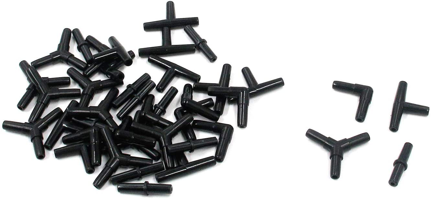 MTMTOOL Aquarium Air Tubing Connector Splitter Plastic Air Valve Connector for Fish Tank Air Line Animals & Pet Supplies > Pet Supplies > Fish Supplies > Aquarium & Pond Tubing MTMTOOL Black