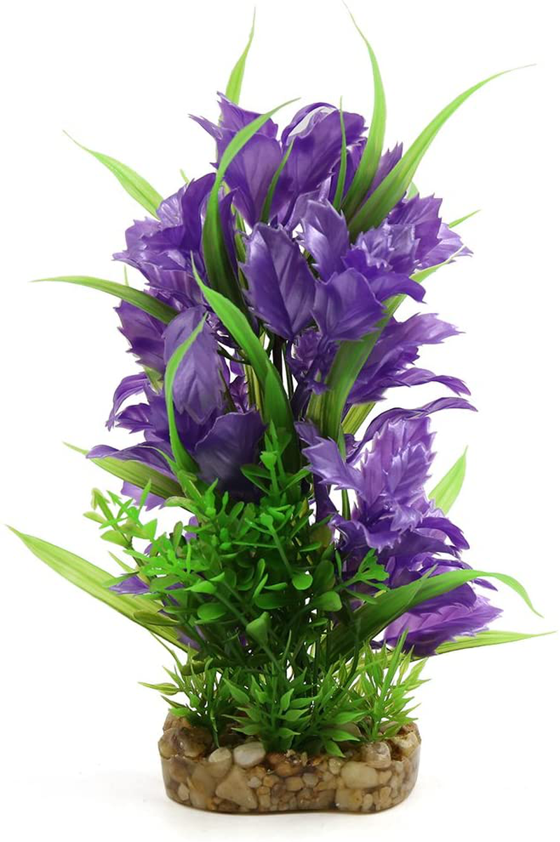 Uxcell Plastic Aquarium Terrarium Tank Decorative Plant Habitat Decor for Reptiles and Amphibians Animals & Pet Supplies > Pet Supplies > Reptile & Amphibian Supplies > Reptile & Amphibian Habitats uxcell Purple