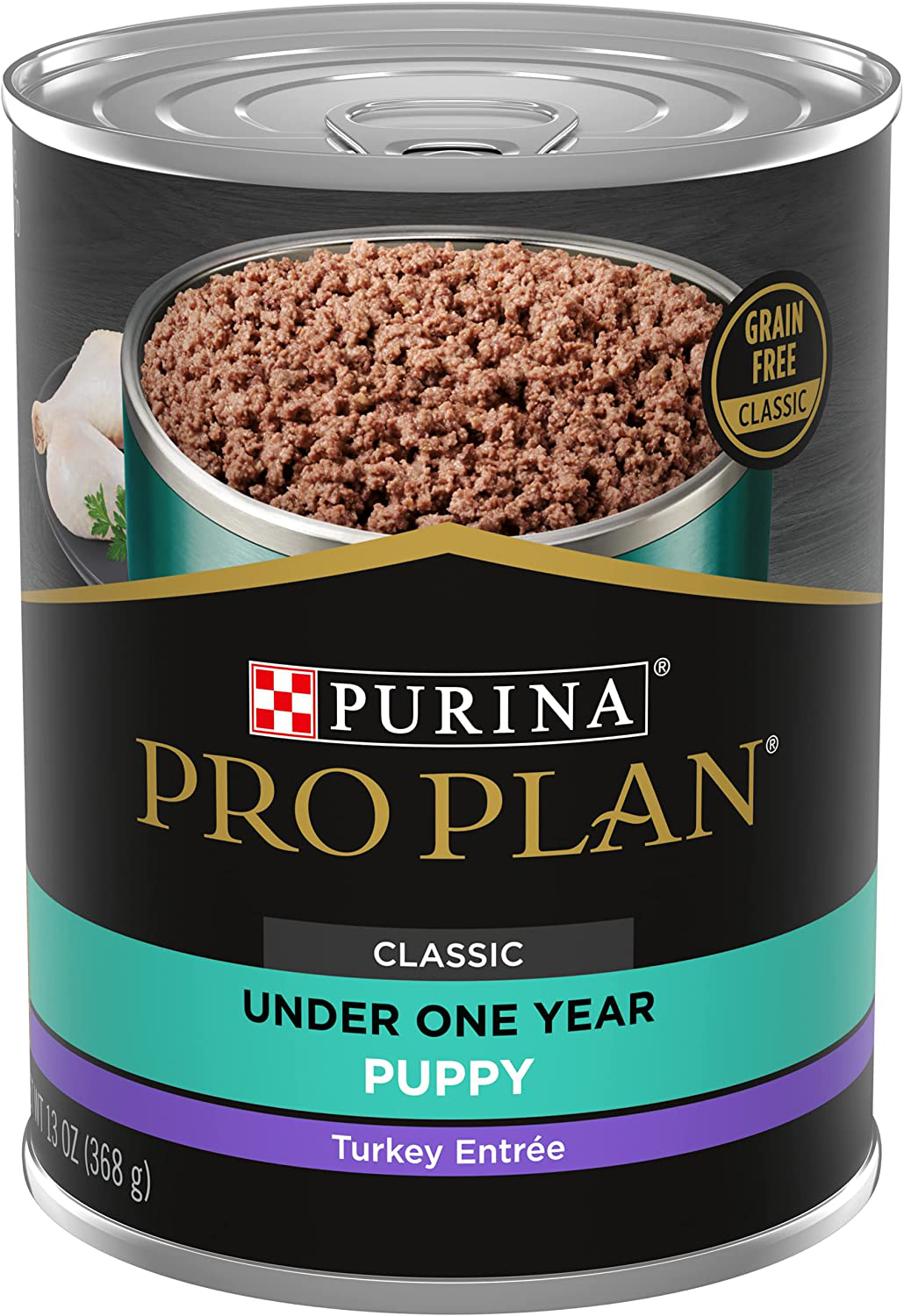 Purina Pro Plan High Protein Wet Puppy Food (Packaging May Vary) Animals & Pet Supplies > Pet Supplies > Small Animal Supplies > Small Animal Treats Purina Pro Plan Grain Free Turkey (12) 13 oz. Cans