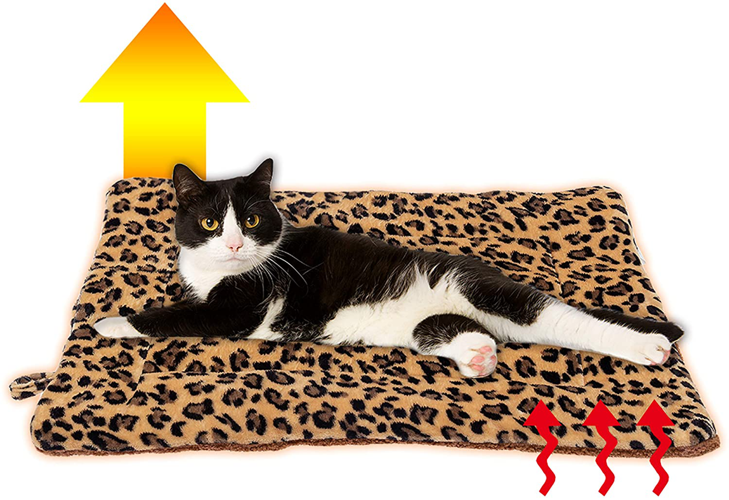FLYSTAR Cat Bed Mat - Self Self Heating Warming Leopard Cute Cat Pad, Soft Flannel & Cotton, Support Machine Wash and Hand Wash, Comfortable Suitable for Small, Medium, Large Cats/Puppies Animals & Pet Supplies > Pet Supplies > Cat Supplies > Cat Beds FLYSTAR 19.7"*29.5"