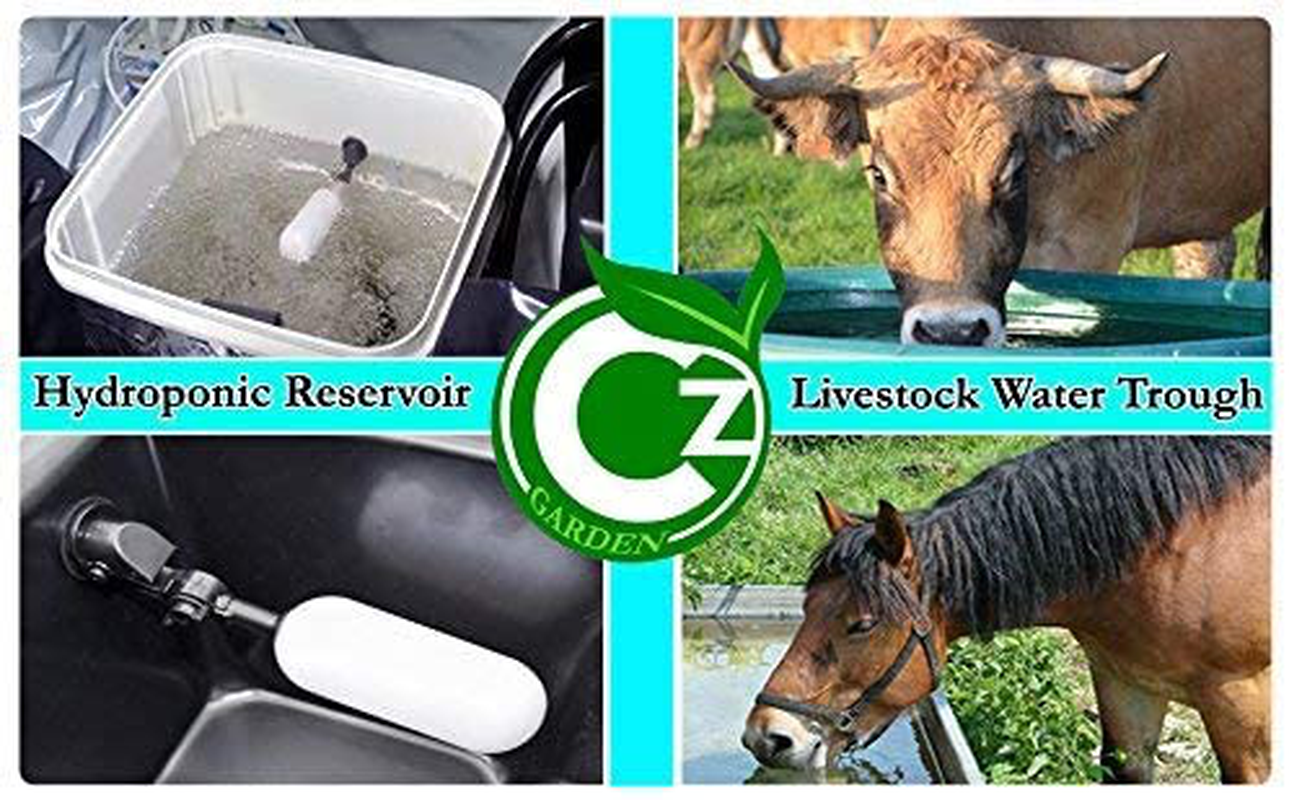 PVC Mini Float Valve with Adjustable Arm • 1/2" Vinyl Tubing RO Reverse Osmosis Supply Line for Ponds, Chickens, Livestock Water Trough, Aquariums, Aquaponics, Aquaculture, Hydroponics Tank Reservoir Animals & Pet Supplies > Pet Supplies > Fish Supplies > Aquarium & Pond Tubing Cz Garden Supply