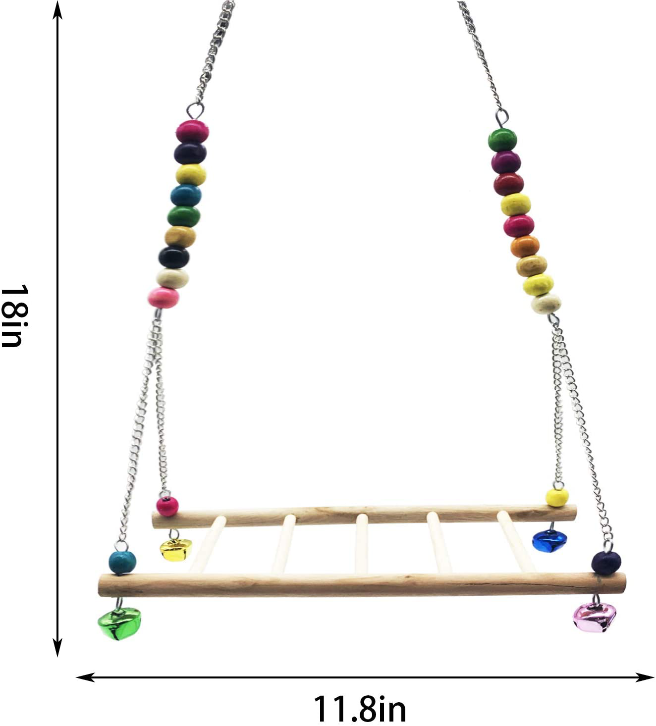 Ebaokuup 2 Pack Natural Wooden Chicken Swing Toys, Chicken Wood Stand Toy, Wood Chicken Swing Ladder, Chicken Coop Accessories, Chicken Parakeet Swing Perch Toy for Chicken Hens Parakeet Bird Animals & Pet Supplies > Pet Supplies > Bird Supplies > Bird Ladders & Perches EBaokuup