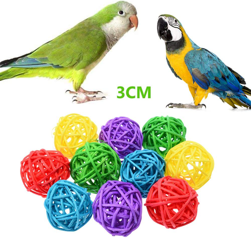 Anteer 12 Packs Bird Parrot Swing Chewing Toys - Hanging Bell Birds Cage Toys Suitable for Small Parakeets, Cockatiel, Conures,Finches,Budgie,Macaws, Parrots, Love Birds Animals & Pet Supplies > Pet Supplies > Bird Supplies > Bird Cage Accessories Anteer