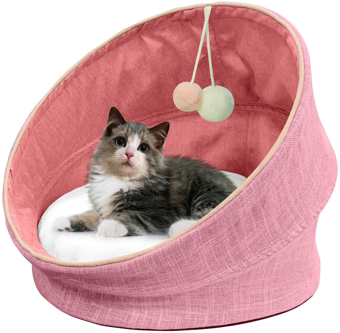 SAVFOX Lit pour chat mignon sur lev pliable couvert capsule