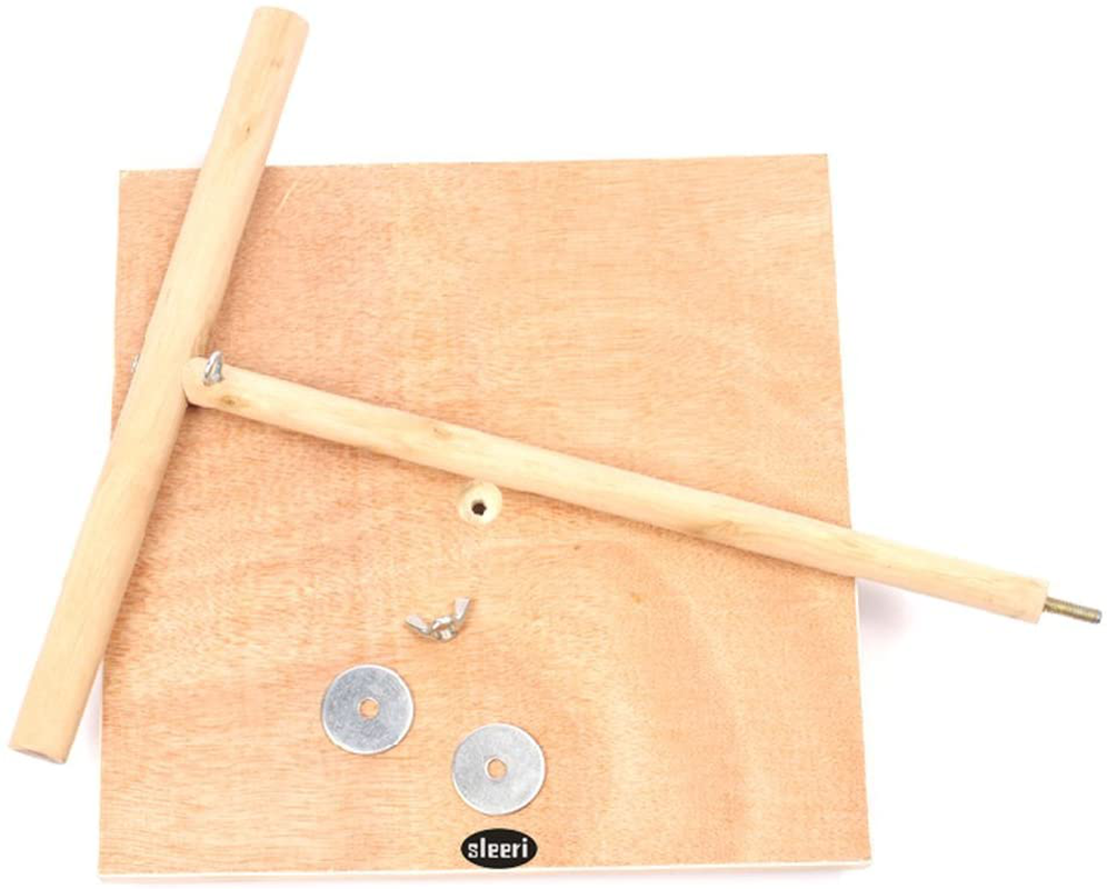 Sleeri Small Parrot Bird Pet Perch Stand Parakeet Wood Standing Gym Training Grinding Toy Playstand Holder Animals & Pet Supplies > Pet Supplies > Bird Supplies > Bird Gyms & Playstands sleeri