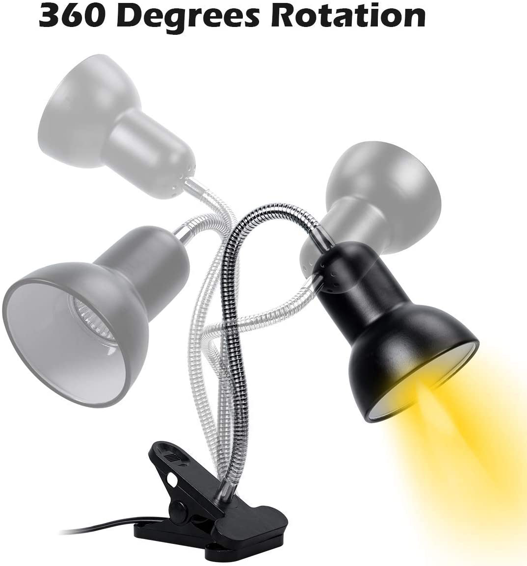 Reptile Heat Lamp with Dimmable Switch,Adjustable Basking Spot Heat Lamp for Animal Enclosures & Aquariums W/360° Rotatable Arm & Heavy-Duty Clamp –Suitable for Reptiles, Fish, Insects and Amphibians Animals & Pet Supplies > Pet Supplies > Small Animal Supplies > Small Animal Habitat Accessories Altobooc