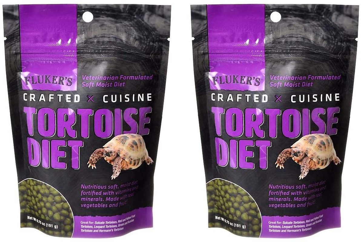 Fluker'S 2 Pack of Crafted Cuisine, 6.75 Ounces Each, Tortoise Diet for Sulcate Tortoises, Red and Yellow Foot Tortoises, Leopard Tortoises, Greek and Russian Tortoises and Hermann'S Tortoises Animals & Pet Supplies > Pet Supplies > Reptile & Amphibian Supplies > Reptile & Amphibian Food Fluker's