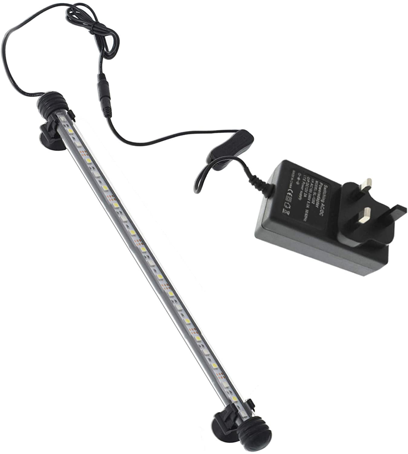 Netuera LED Aquarium Light Fish Tank Submersible White Blue Underwater Lamp Lighting (27.2 Inch 7.8W) Animals & Pet Supplies > Pet Supplies > Fish Supplies > Aquarium Lighting netuera White & Blue 15.4 inch