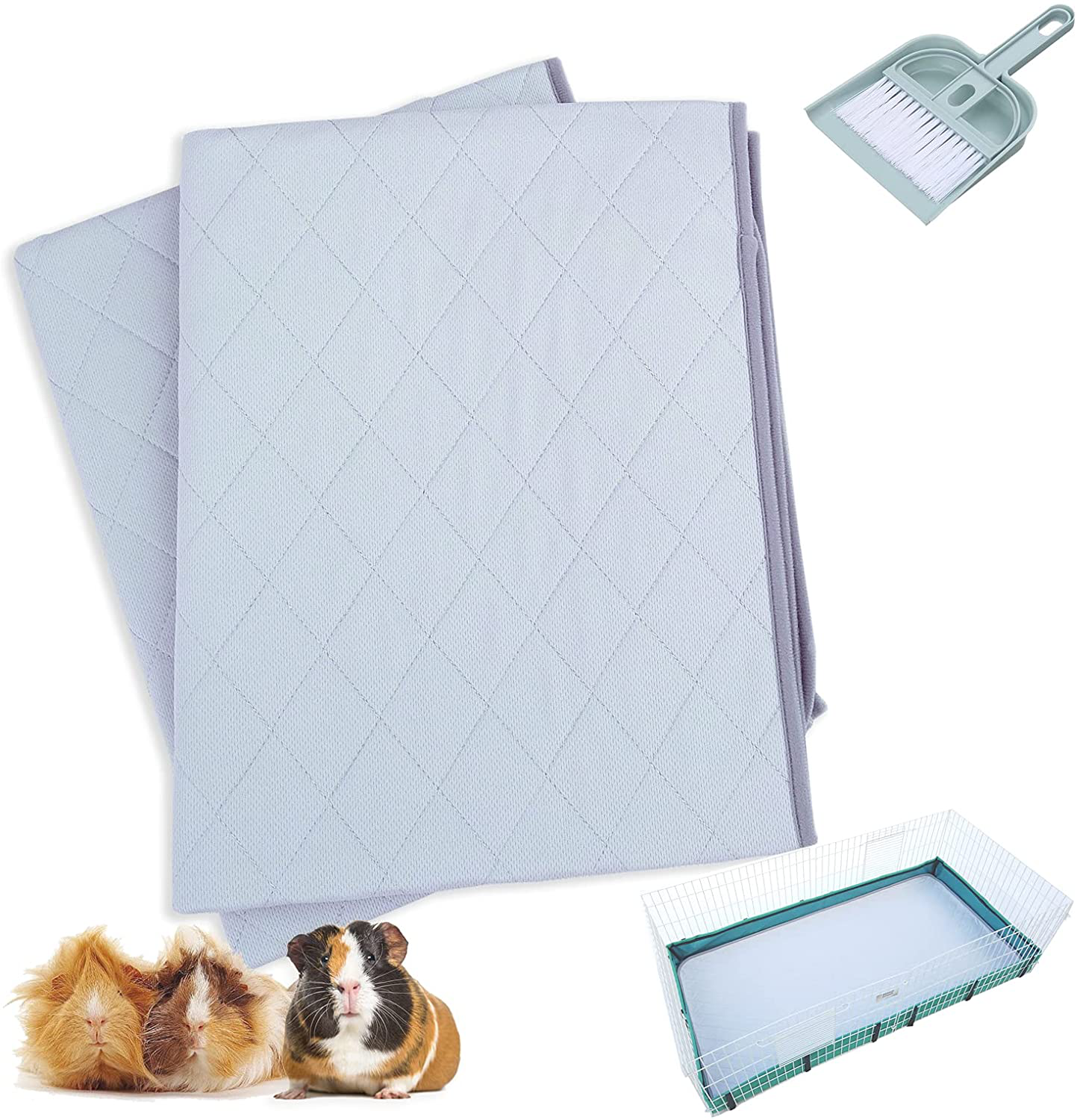 DOZZOPET Guinea Pig Cage Liners,Small Animal Washable Absorbent