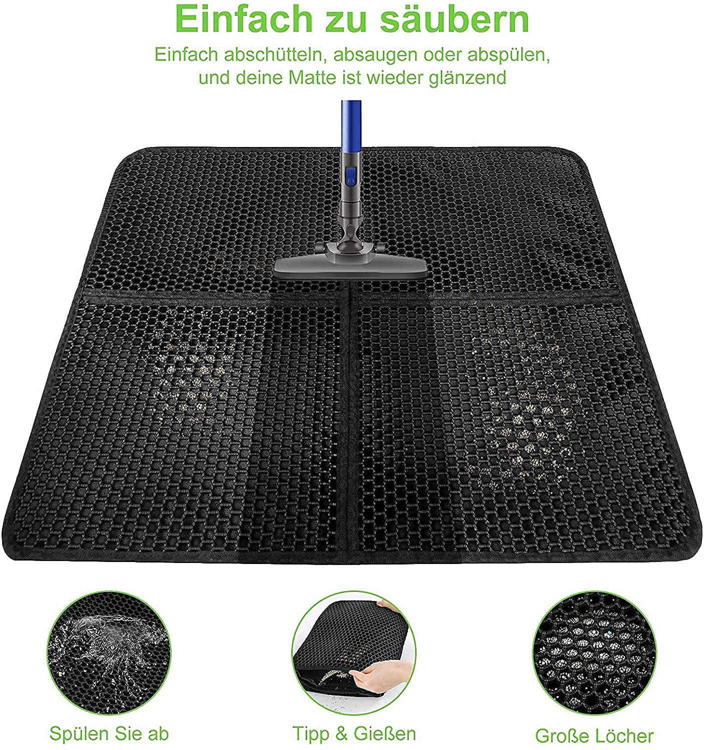 Dorakitten Cat Litter Mat Litter Box Mats Kitty Large Litter Trapping Foldable Mats Honeycomb Urine-Proof Waterproof Tracking Pad Cat Litter Catcher Rug with Pan Bags Animals & Pet Supplies > Pet Supplies > Cat Supplies > Cat Litter Box Mats Dorakitten