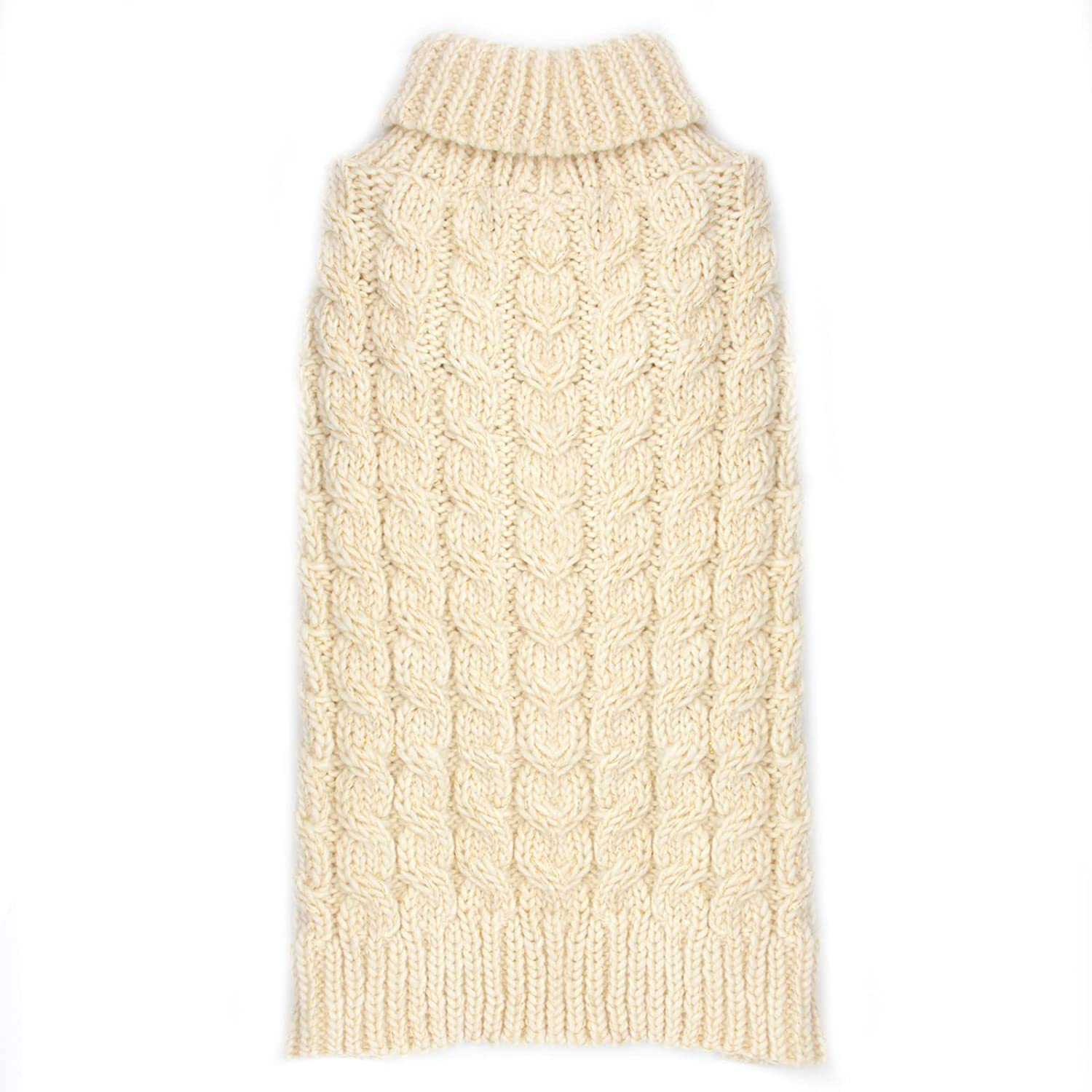 Beige Cable Knit Dog Sweater | PupRWear Dog Boutique