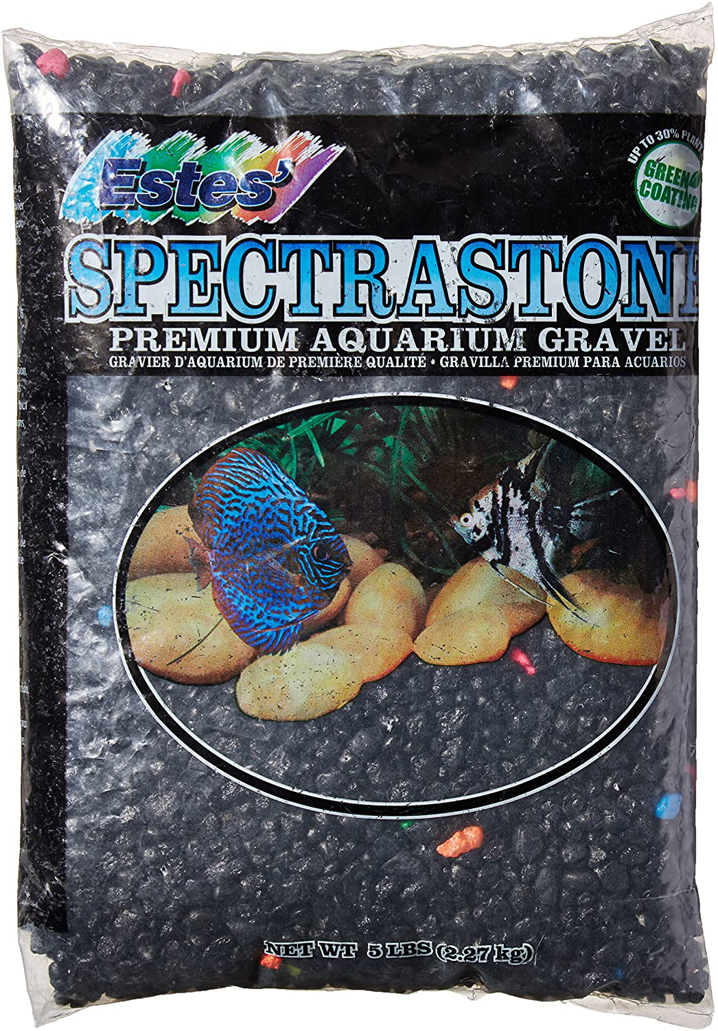 Spectrastone Permaglo Black Lagoon for Freshwater Aquariums, 5-Pound Bag Animals & Pet Supplies > Pet Supplies > Fish Supplies > Aquarium Gravel & Substrates Spectrastone