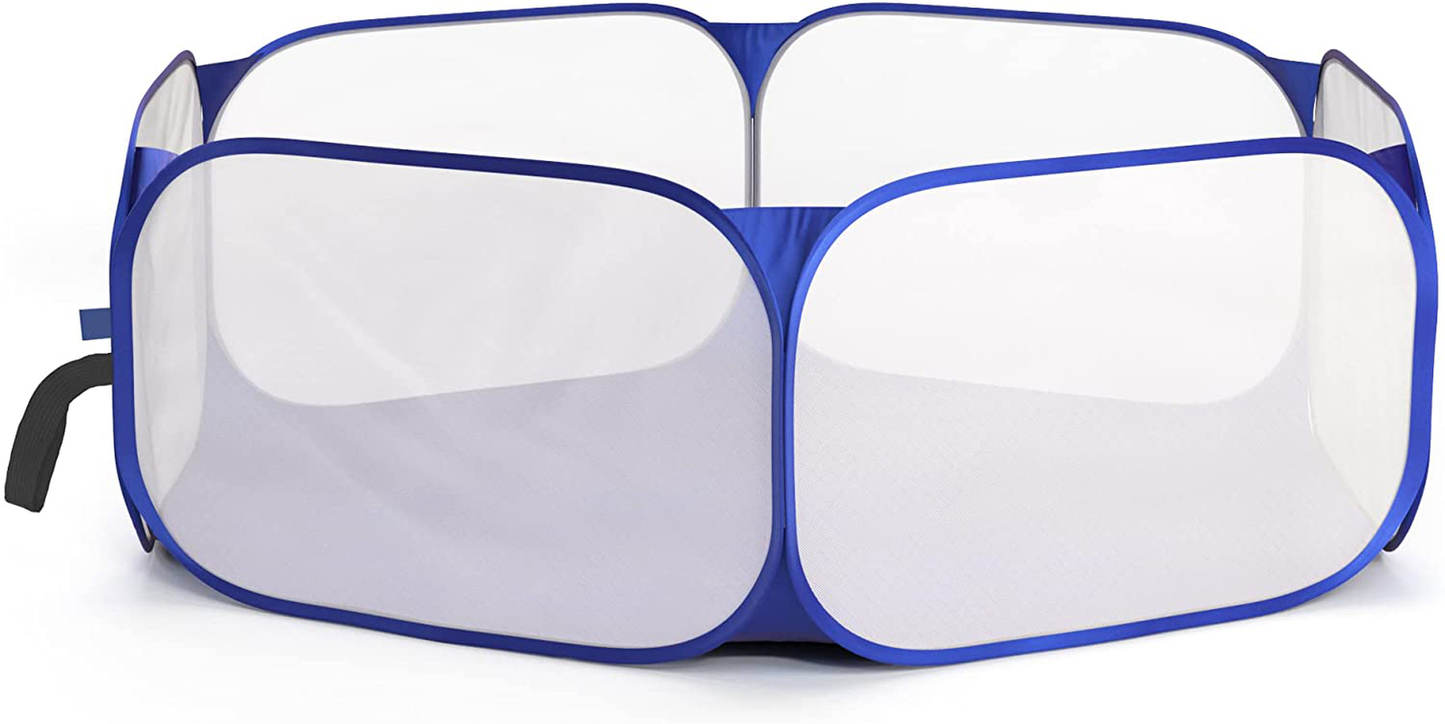 Petpost Small Animal Play Pen - Chinchillas, Gerbils, Rabbits, Guinea Pigs and Hedgehog Transparent Cage - Open Top Pet Holder - Large 43In. Wide X 15In. Tall Animals & Pet Supplies > Pet Supplies > Small Animal Supplies > Small Animal Habitat Accessories Petpost