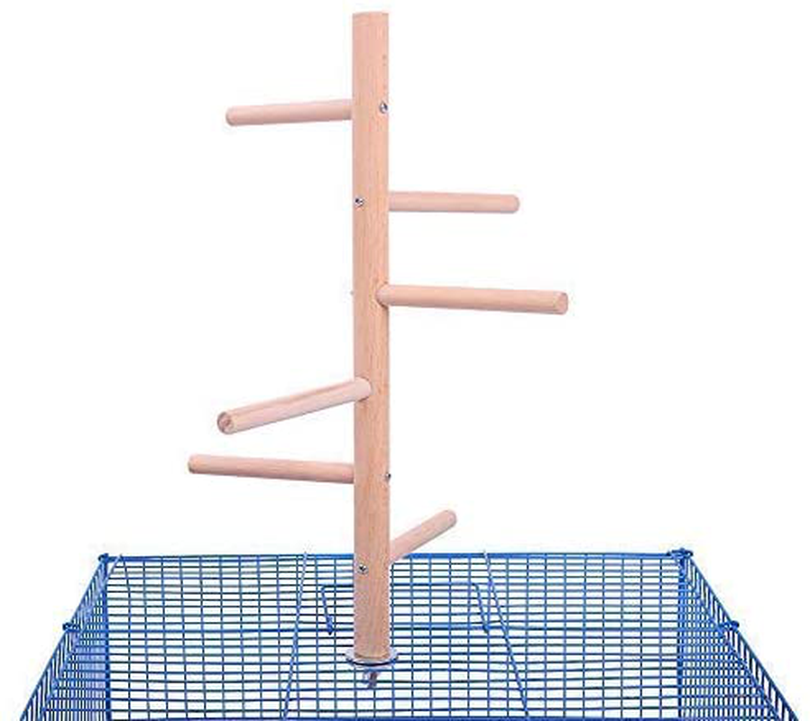 QBLEEV Bird Perch,Bird Cage Perch, Birdcage Stands, Parrot Cage Top Play Stands Wooden Branches for Conure Parakeet Budgie Cockatiels Lovebirds Animals & Pet Supplies > Pet Supplies > Bird Supplies > Bird Gyms & Playstands QBLEEV Large bird perch