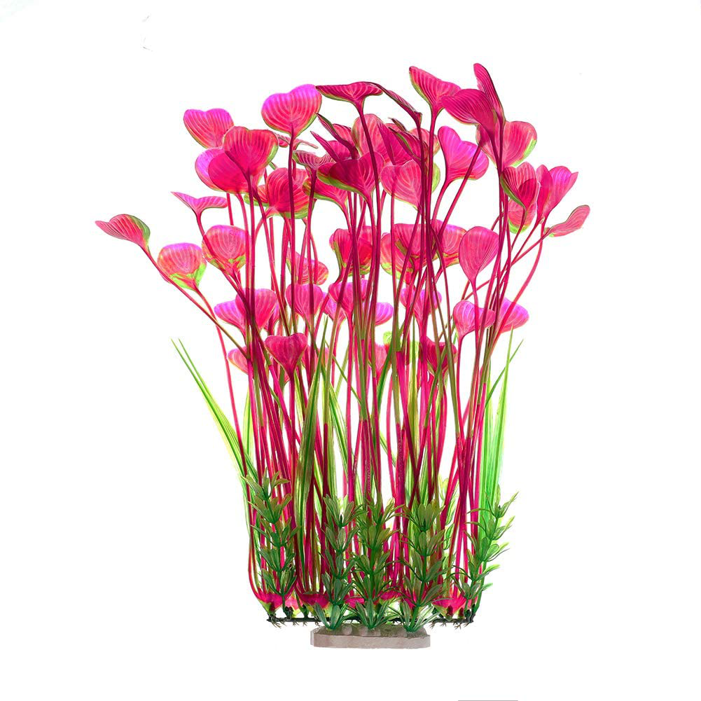 QUMY Large Aquarium Plants Artificial Plastic Fish Tank Plants Decoration Ornament for All Fish (B-Red) Animals & Pet Supplies > Pet Supplies > Fish Supplies > Aquarium Decor QUMY
