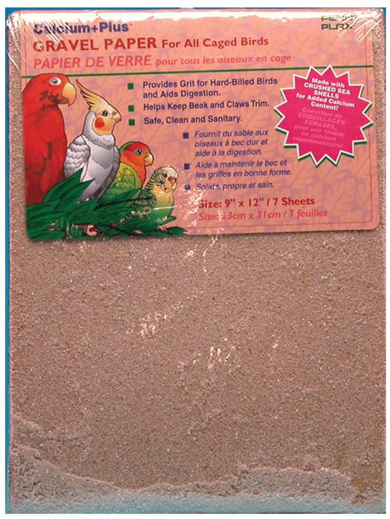 Penn-Plax Gravel Paper for Bird Cage, 9 by 12-Inch | Great for Hard-Billed Birds | Safe, Clean and Easy for Improved Digestion (BA637) Animals & Pet Supplies > Pet Supplies > Bird Supplies > Bird Cage Accessories Penn-Plax