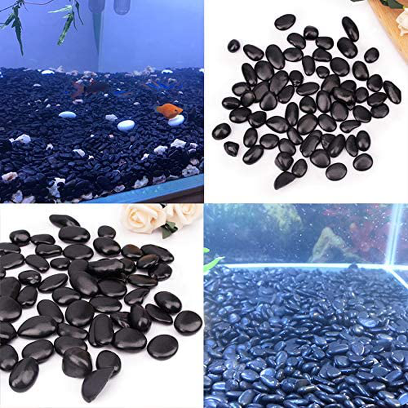 CFKJ 18 Pounds Black Pebbles Aquarium Gravel River Rock, Natural Polished Decorative Gravel,Garden Ornamental Pebbles Rocks,Black Decorative Stones,Black Pebbles, Decor Gravel for Landscaping (Black) Animals & Pet Supplies > Pet Supplies > Fish Supplies > Aquarium Gravel & Substrates CFKJ