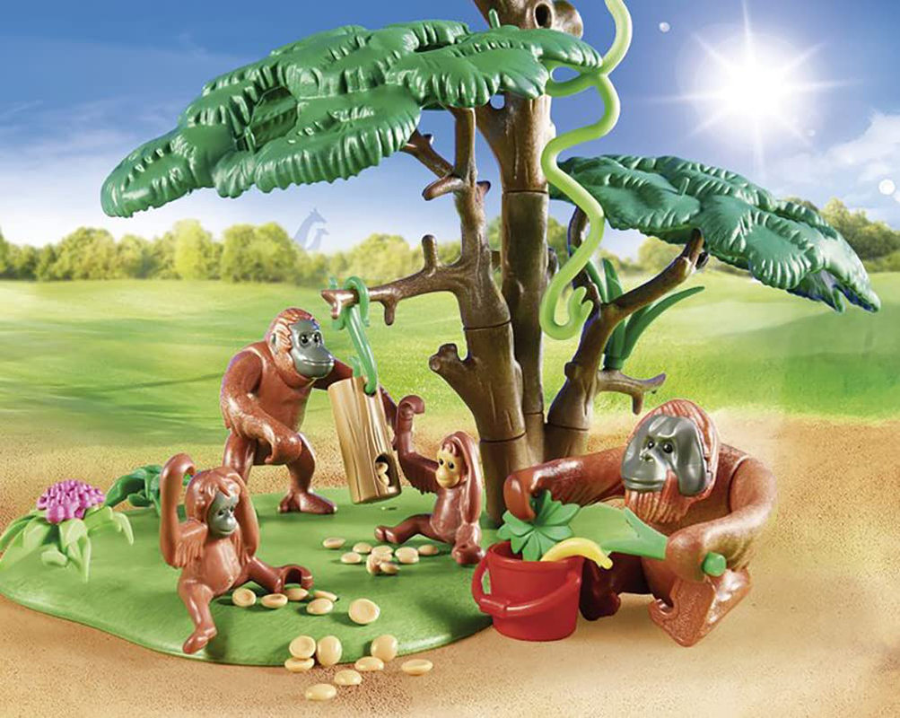 Playmobil Orangutans with Tree Multicolor ,24.8 X 9.2 X 18.7 Cm Animals & Pet Supplies > Pet Supplies > Small Animal Supplies > Small Animal Habitat Accessories Playmobil