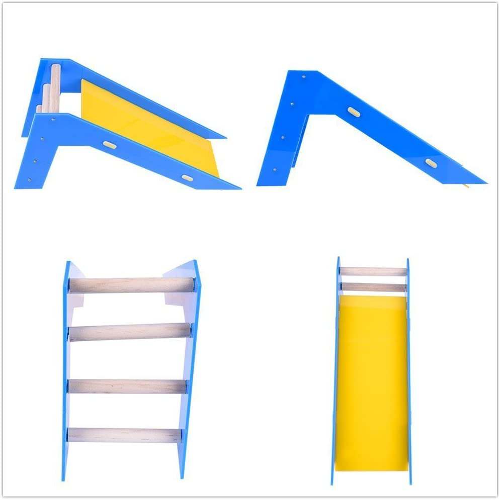 Hypeety Parrot Toy Bird Intelligence Skill Training Slide and Crawling Ladder Parrot Educational Toys Parakeet Funny Perch Toy Animals & Pet Supplies > Pet Supplies > Bird Supplies > Bird Ladders & Perches Hypeety