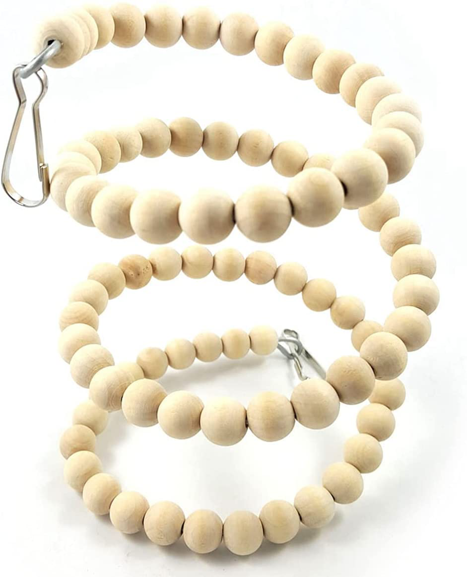 Bird Swing Natural Wood Ladder Hanging Climbing Bridge Sturdy Parrot Cage Flexible Ladder Bird Hammock Parrot Playground Perch Stand Toy Bird Cage Accessories Animals & Pet Supplies > Pet Supplies > Bird Supplies > Bird Ladders & Perches PetPhindU