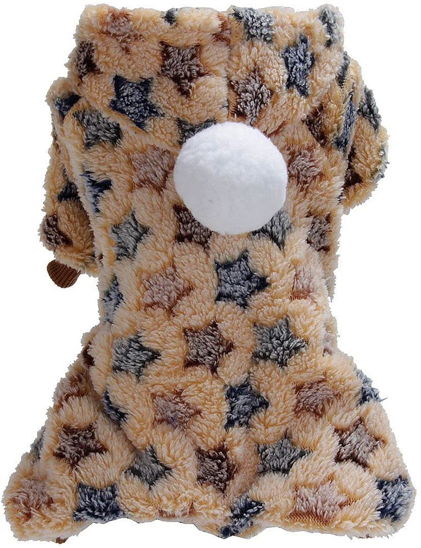 Chezabbey Flannel Dog Costume Dog Cold Weather Coats Cat Apparel Soft Flannel Doggie Jumpsuit Clothes Pet Four Legged Pajamas Elastic Fleece Sweater Outfit Dog Thickened Warm Fleece Clothes Animals & Pet Supplies > Pet Supplies > Cat Supplies > Cat Apparel ChezAbbey A-Yellow XL